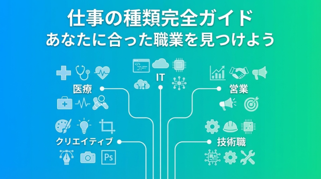 【2026年最新】仕事の種類一覧｜18,000種の職業から自分に合った仕事を見つける完全ガイド