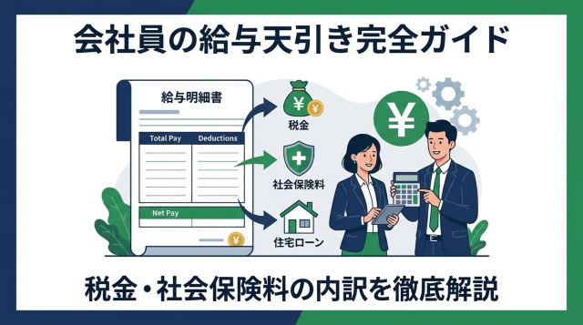会社員の給与天引きを完全解説｜税金・社会保険料の種類と計算方法【2026年最新】