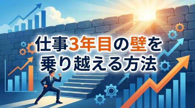 仕事3年目の壁とは？辛い原因と乗り越える5つの方法【転職すべき人の判断基準も】