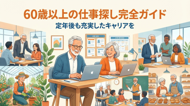 60歳以上の仕事探し完全ガイド｜定年後におすすめの職種15選と成功する求人の探し方
