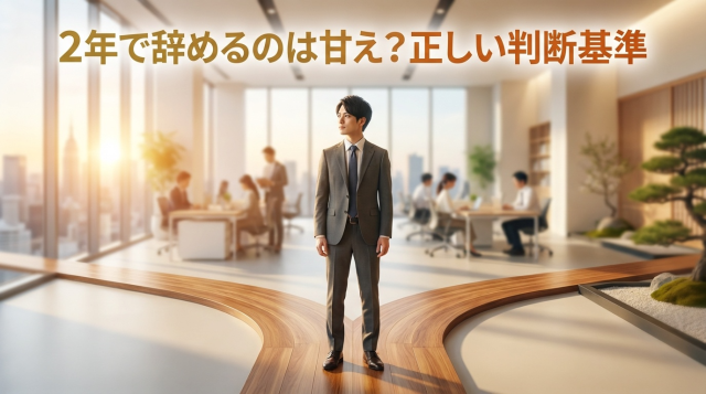 【2026年版】仕事を2年で辞めるのは甘え?早すぎ?｜正しい判断基準と転職成功のポイントを徹底解説