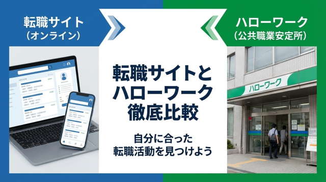 【2026年最新】転職サイトとハローワークの違いを徹底比較｜どっちを使うべき?併用のメリットも解説