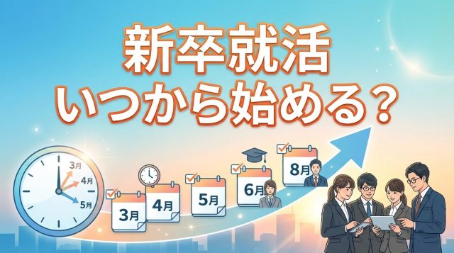 【2027年最新】新卒就活はいつから始めるべき？最適な開始時期とスケジュール完全ガイド
