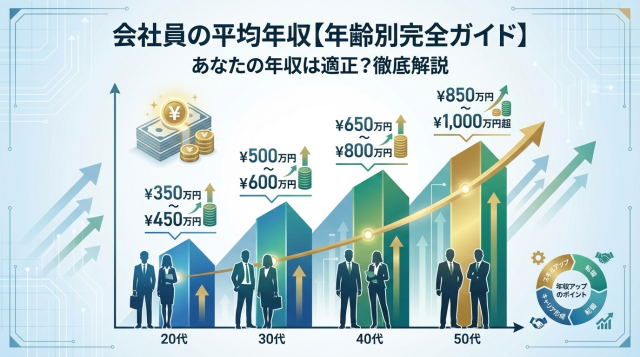 会社員の平均年収を年齢別に徹底解説！20代～50代の給与実態と年収アップの方法
