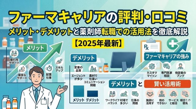  ファーマキャリアの評判・口コミ【2025年最新】メリット・デメリットと薬剤師転職での活用法を徹底解説