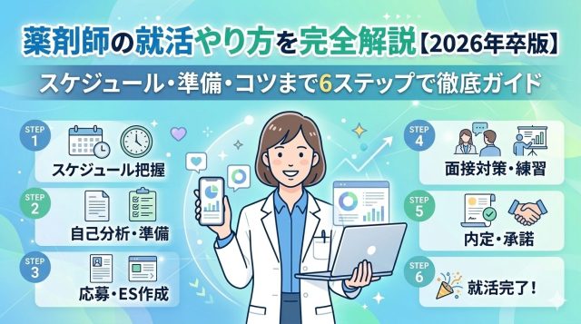 薬剤師の就活やり方を完全解説【2026年卒版】スケジュール・準備・コツまで6ステップで徹底ガイド